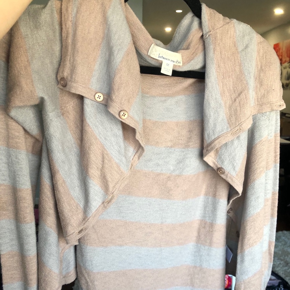 BETWEEN ME & YOU STRIPED CARDIGAN